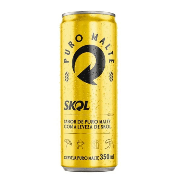 Cerveja Skol Puro Malte Lata Sleek 350ml